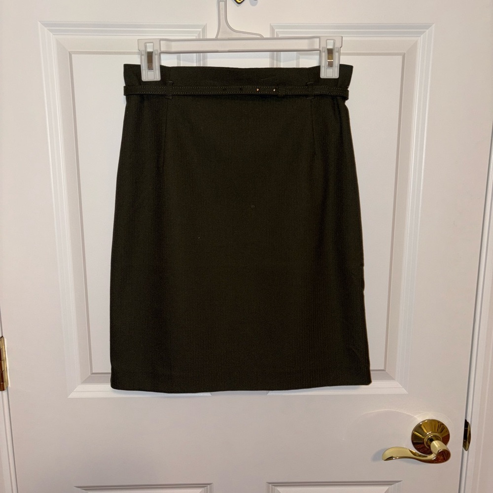 H&M Green Pencil Skirt with Belt